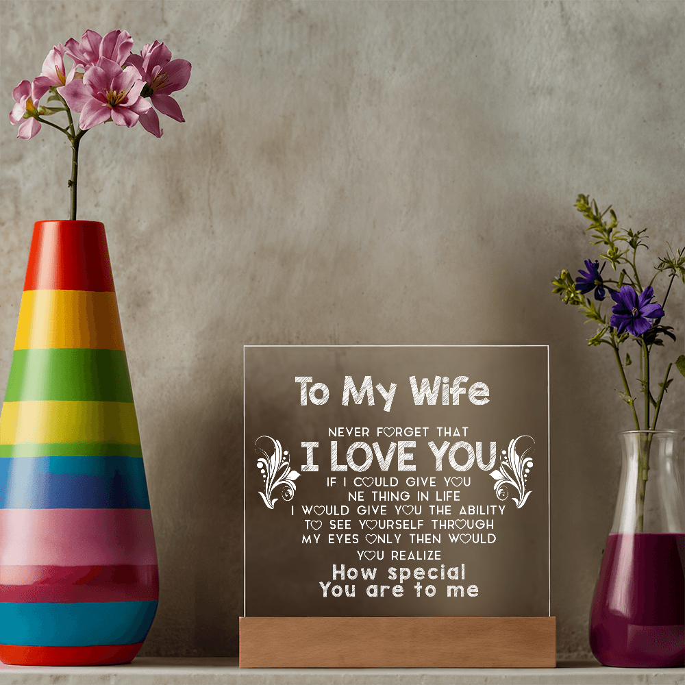 To My Wife | Square Acrylic Plaque