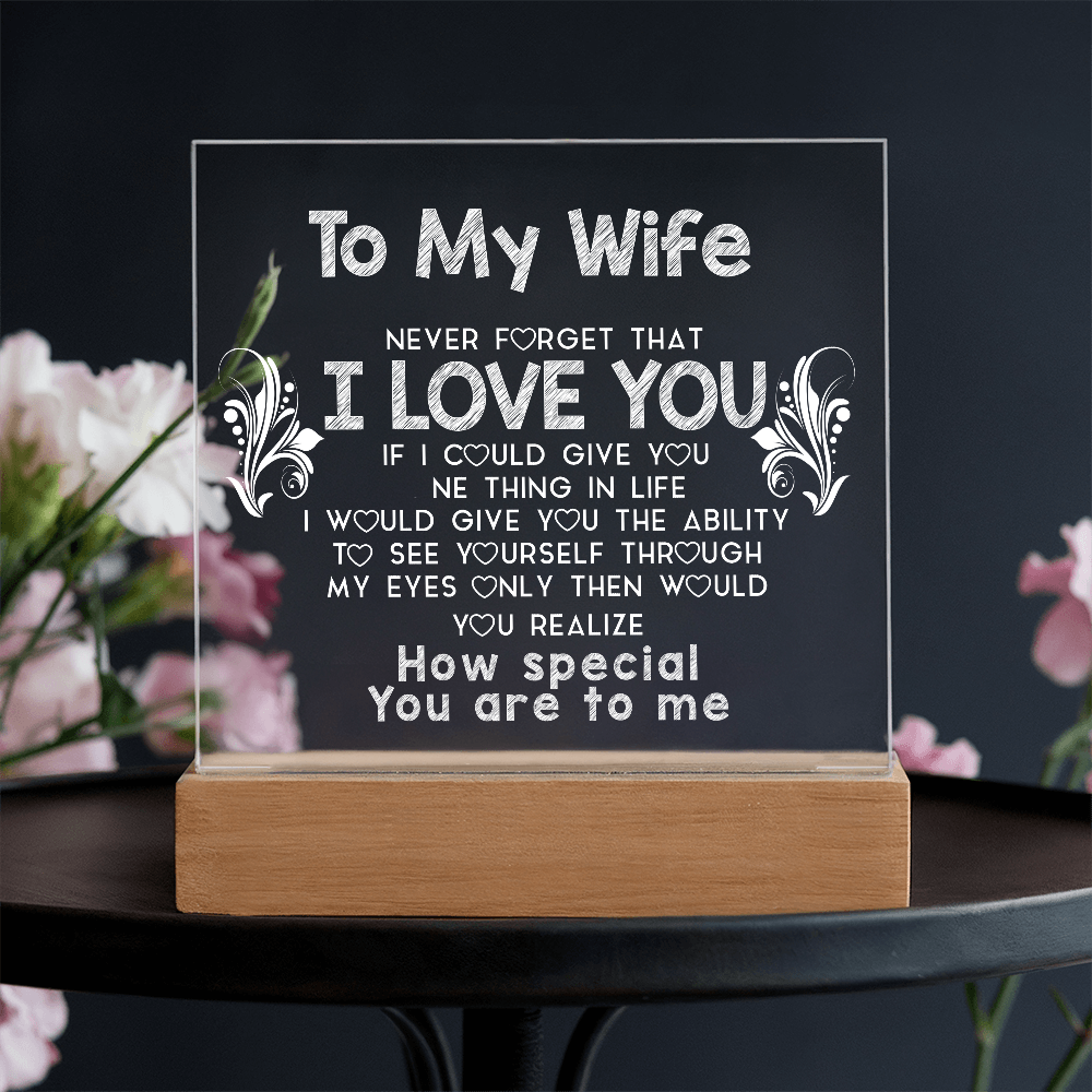 To My Wife | Square Acrylic Plaque